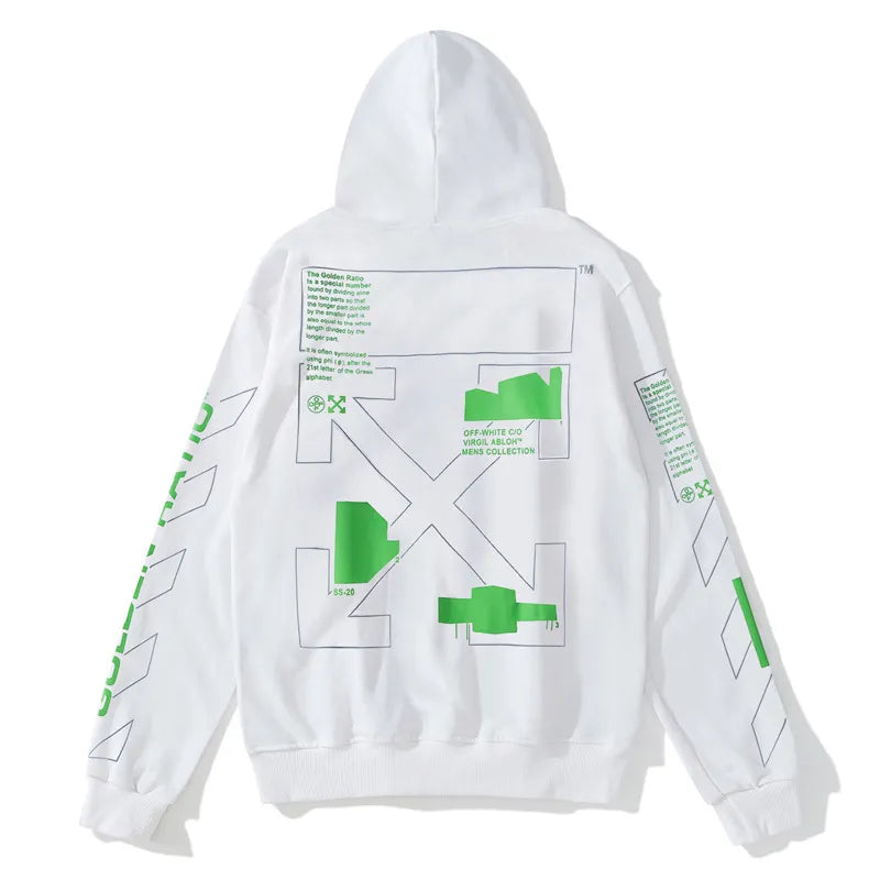 Off-White Labeled White/Green Hoodie