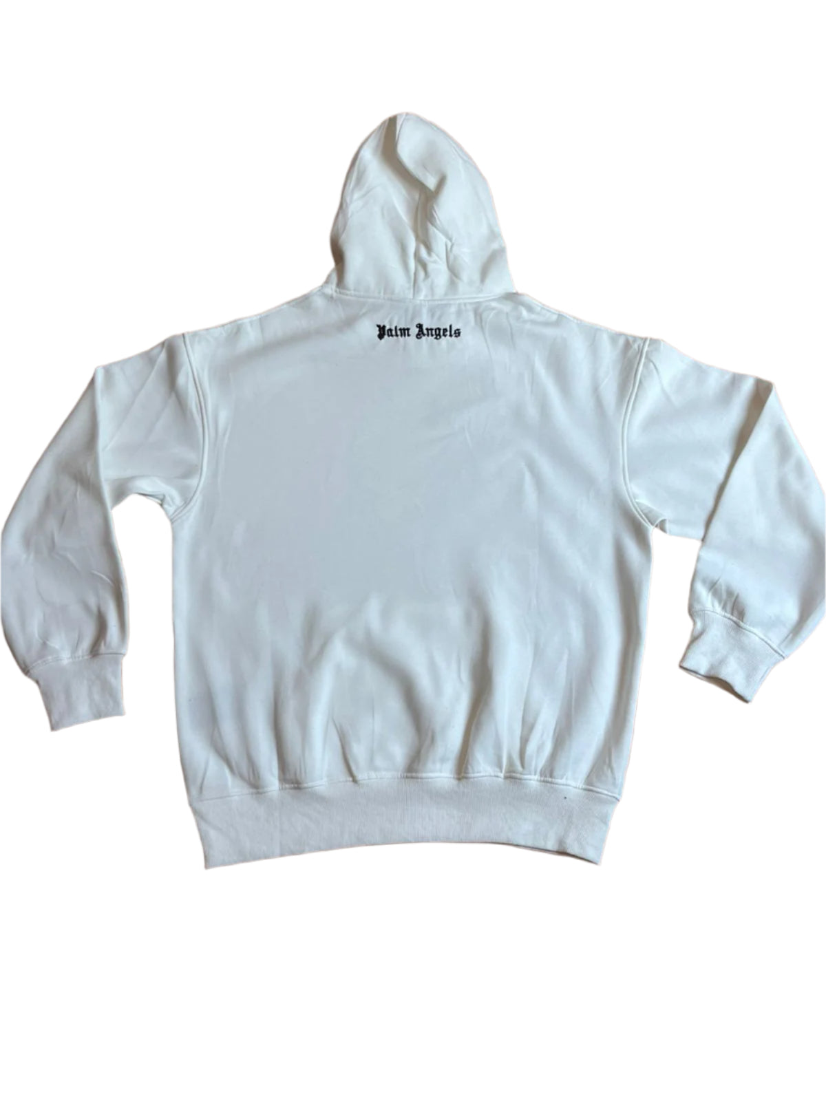 Palm Angels Iridescent Logo - White Hoodie