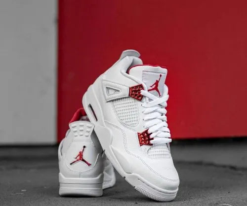 Jordan 4 - White & Red