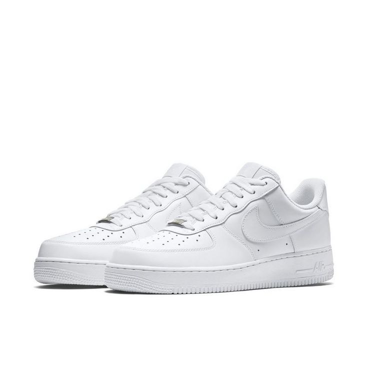 Close-up of the Nike Air Force 1 White, showcasing its premium leather upper and perforated toe box for breathability.